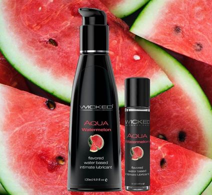 Съедобный лубрикант Wicked Aqua Watermelon Flavored со вкусом арбуза, 30 мл