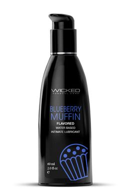 Съедобный лубрикант со вкусом черничного маффина WICKED AQUA 60 мл