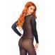 Бодістокінг з довгими рукавами чорний Leg Avenue Long Sleeves Bodystocking