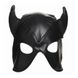 Маска с рожками Dungeon Demon Bondage Mask, черная