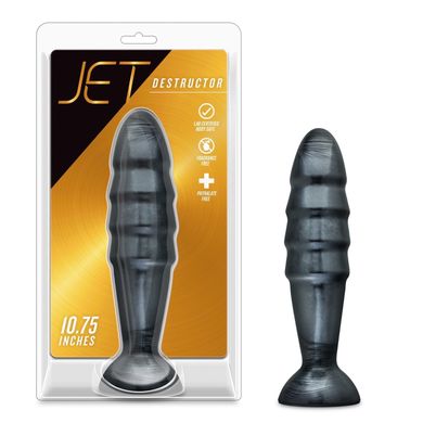 Большая анальная пробка JET DESTRUCTOR CARBON METALLIC BLACK