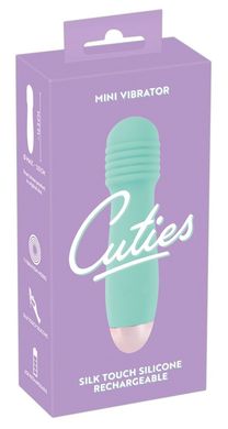 Мини-вибратор с рельефной головкой Cuties, мятный