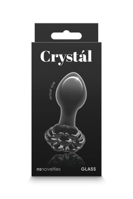 Стеклянная пробка NS Novelties CRYSTAL FLOWER BLACK