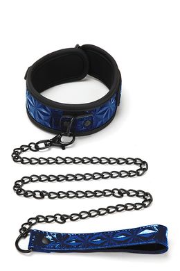 Набор ошейник и поводок синий WHIPSMART DIAMOND COLLAR AND LEASH BLUE