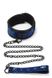 Набор ошейник и поводок синий WHIPSMART DIAMOND COLLAR AND LEASH BLUE