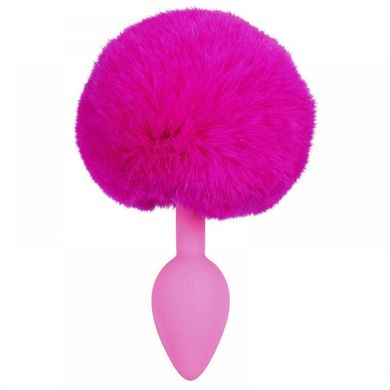 Анальна пробка із помпоном Pink Colorful Joy Bunny Tail Plug, силікон