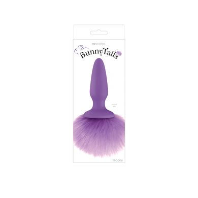 Анальна пробка з м'яким пухнастим хвостом кролика Фіолетова BUNNY TAILS PURPLE