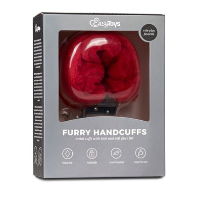 Наручники EASYTOYS Furry Handcuffs - Red