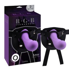 Страпон фиолет насадка RGB Sex Harntss Amor strap-On Chisa