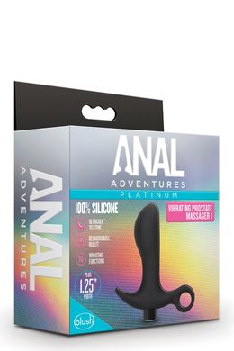 Анальная пробка Blush Anal Adventures Platinum Silicone Vibrating Pros