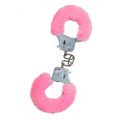 Наручники рожеві з хутром Toy Joy Furry fan cuffs