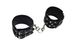 Оковы Leather Double Fix Leg Cuffs, Black