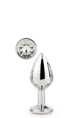 DT21785 Анальная пробка с камнем GLEAMING LOVE SILVER PLUG SMALL