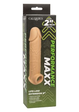 Насадка для пенис удлиняющая CalExotics Performance Maxx с отверстием для мошонки, коричневый