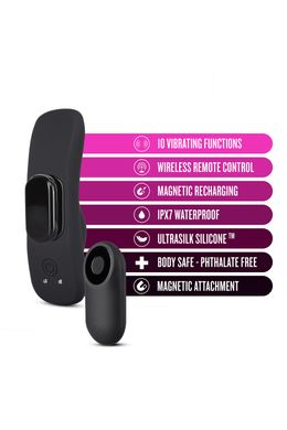 Мощный вибратор для трусиков с дистанционным управлением TEMPTASIA REMOTE CONTROL PANTY VIBE BLACK