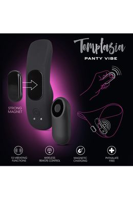 Мощный вибратор для трусиков с дистанционным управлением TEMPTASIA REMOTE CONTROL PANTY VIBE BLACK