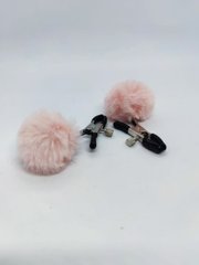 Зажимы на соски DS Fetish Nipple clamps metal poliester pink