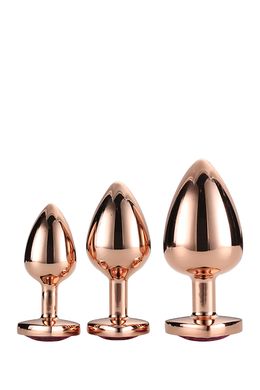 Dt21792 набір анальних пробок GLEAMING LOVE ROSE GOLD PLUG SET, Золотий