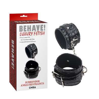 Поножи Chisa BEHAVE LUXURY FETISH Surrender ankle restraints