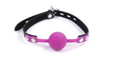 Кляп силіконовий із замком Silicone ball gag rose with lock