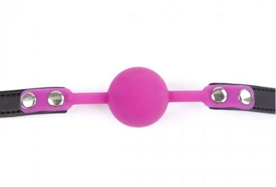 Кляп силіконовий із замком Silicone ball gag rose with lock