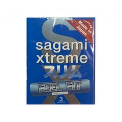 Супертонкие латексные презервативы Sagami Xtreme Feel Fit (цена за упаковку 3 шт.)