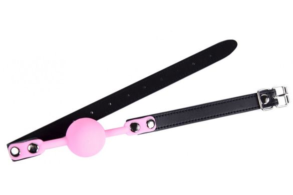 Кляп силіконовий Silicone ball gag metal accesso pink