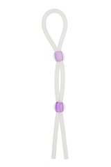 Кільце ерекційне 7 " Silicon Cock Ring with 2 beads, LAVENDER, Фіолетовий