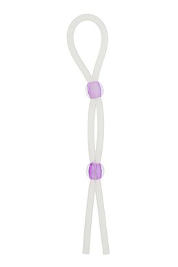 Кольцо эрекционное 7" Silicon Cock Ring with 2 beads, LAVENDER