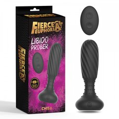 Анальная пробка с пультом Chisa Fierce Euphoria Libido Prober, черная