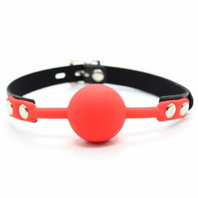 Кляп силіконовий із замком Silicone Ball Gag, червоний