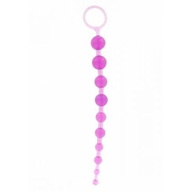 Анальные шарики на жесткой связке Thai, 25х2 см фиолетовый Toy Joy
