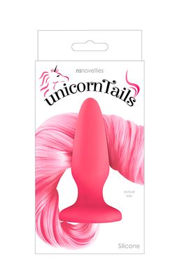 Анальная пробка с хвостом пони, Unicorn Tails, NS Novelties pink