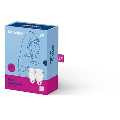 Набор менструальных чаш Satisfyer Feel Confident Menstrual Cup 15 мл и 20 мл, прозрачные