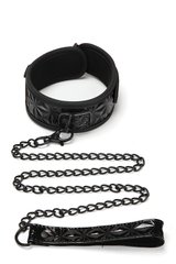 Набор ошейник и поводок WHIPSMART DIAMOND COLLAR AND LEASH BLACK